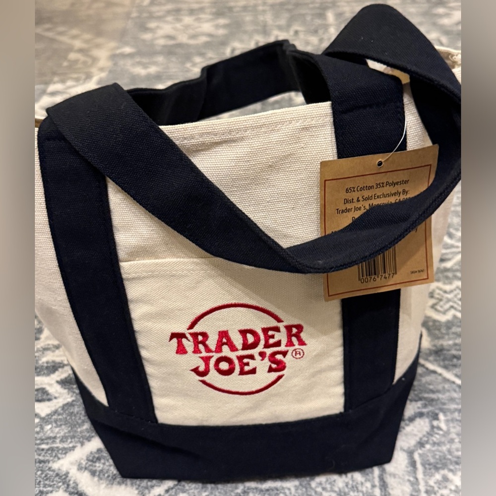 NAVY BLUE Trader Joe’s Mini Tote NWT